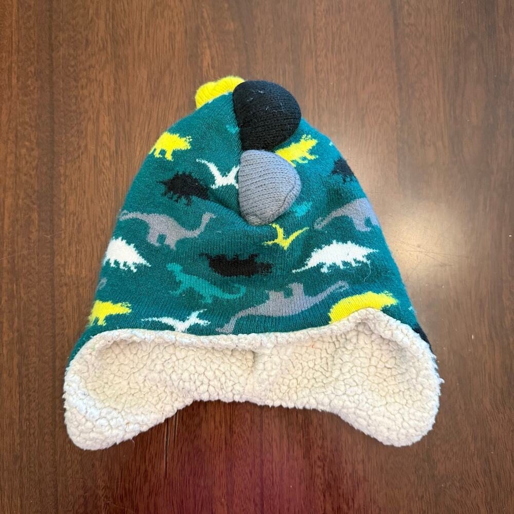 Knit Dinosaur Earflap Beanie
